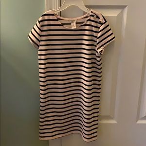 Crew neck stripe dress